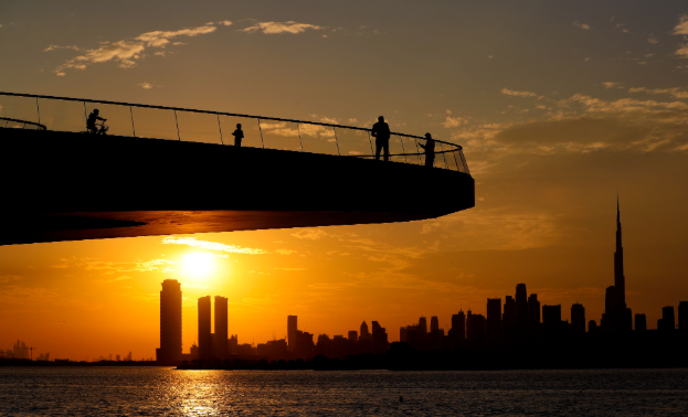 Sunset at Dubai Creek and Ras Al Khor Wildlife Sanctuary