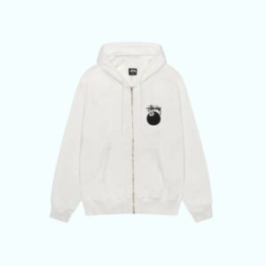 8 Ball Zipped Hoodie WhiteXstussy