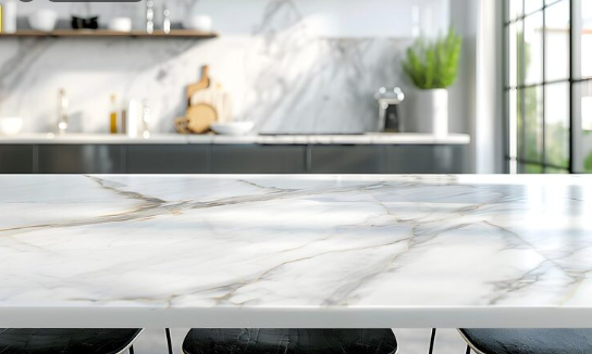 white marble worktops