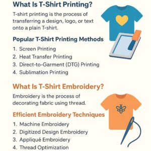 Efficient T-Shirt Printing and Embroidery Methods