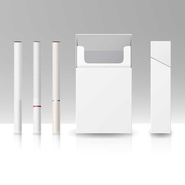 blank cigarette boxes
