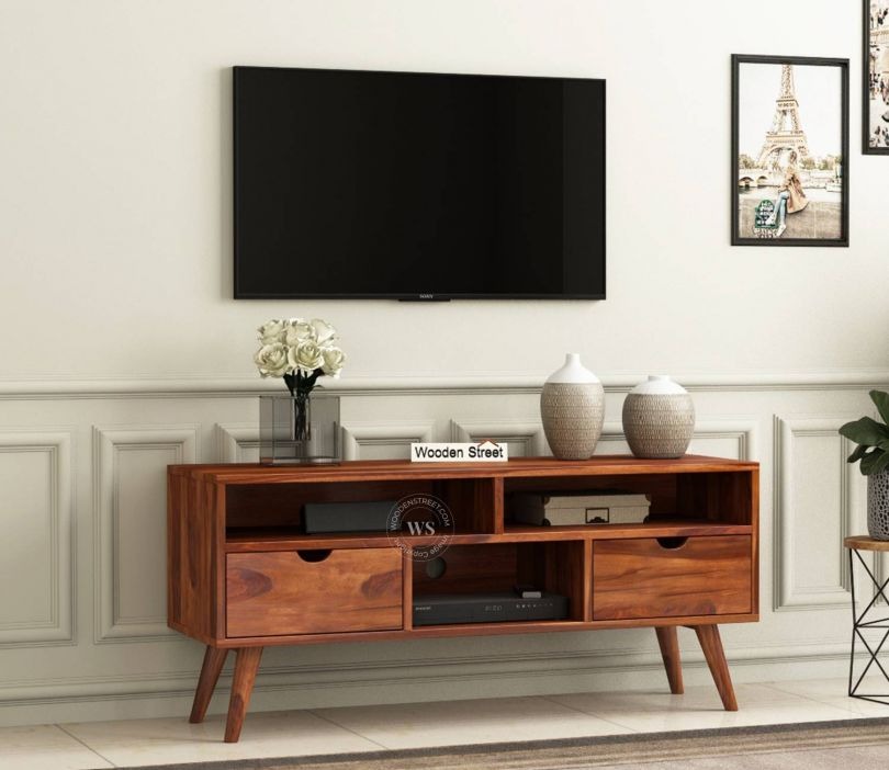 wooden tv unit