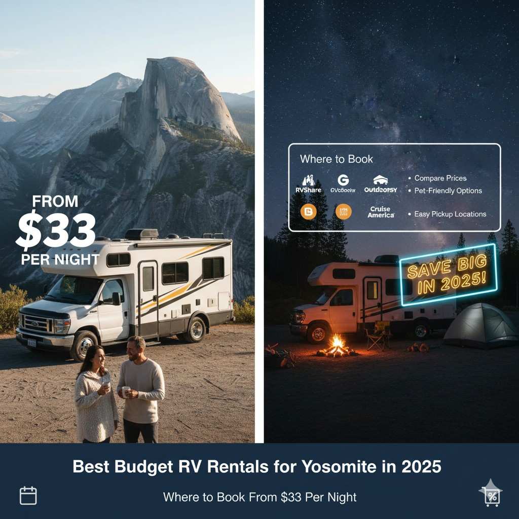 Best Budget RV Rentals for Yosemite in 2025 – Where to Book From $33 Per Night